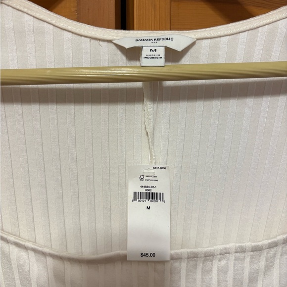 Banana Republic Wide-Ribbed Cap-Sleeve Top - Picture 3 of 3